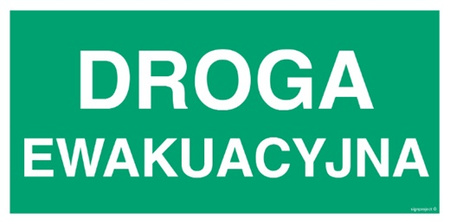 Znak droga ewakuacyjna (AC005) Signproject