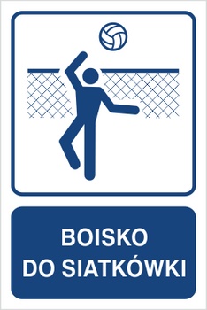 Znak boisko do siatkówki na Folii Samoprzylepnej (823-156)