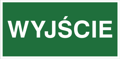 Znak wyjście (816-01) Techem