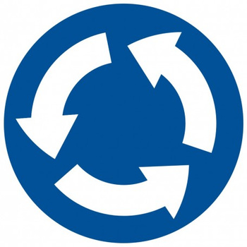 Znak Ruch okrężny na płycie PCV (SA018)