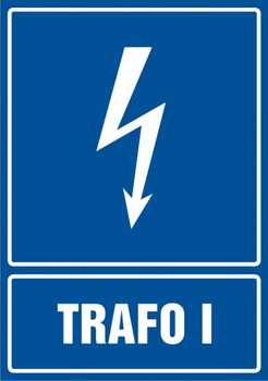 Znak Trafo 1 na płycie PCV (HG040)