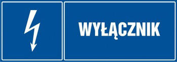 Znak Wyłącznik na Folii Samoprzylepnej (HH009)