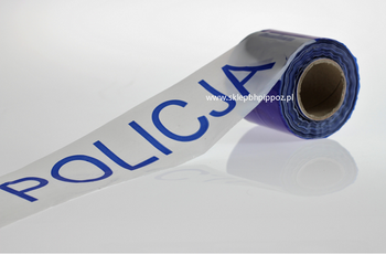 Taśma ostrzegawcza POLICJA niebieska 80mm/100 m