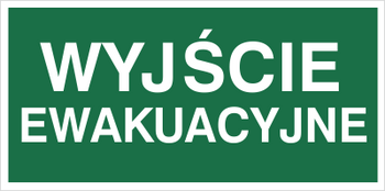 Znak wyjście ewakuacyjne (104) Techem