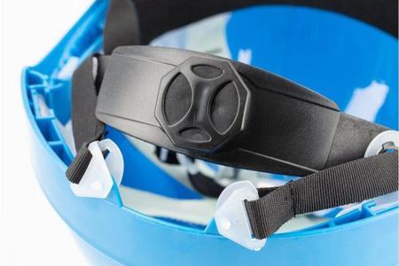 Hełm, kask ochronny czteropunktowy niebieski Högert  PLONER