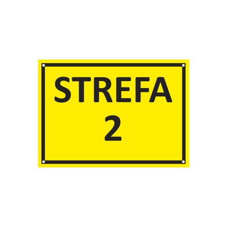 Znak strefa zagrożenia wybuchem - STREFA 2 z polipropylenu kanalikowego (TN404)