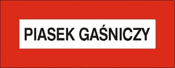 Znak piasek gaśniczy  na płycie PCV (231-02)