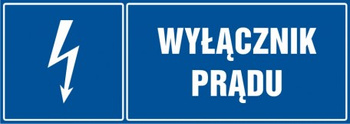 Znak Wyłącznik prądu na płycie PCV (HH019)