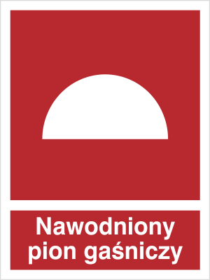 Znak nawodniony pion gaśniczy na Płycie Świecącej (218-01)