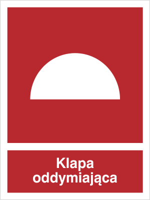 Znak klapa oddymiająca na Folii Świecącej (226-02)