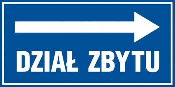 Znak Dział zbytu w prawo (PB068)