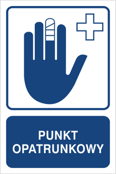 Znak punkt opatrunkowy na Folii Samoprzylepnej (823-135)