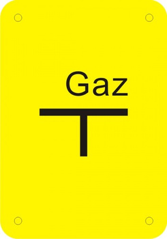 Znak tablica przyłącza na płycie PCV (JC011)