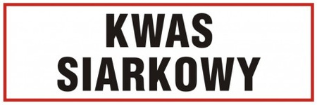 Znak Kwas siarkowy na Płycie PCV (ND008)