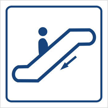 Znak schody ruchome w dół (823-63)