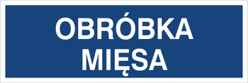 Znak obróbka mięsa na płycie PCV (801-212)