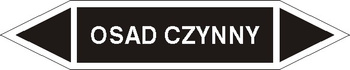 Tabliczka na rurociągi Osad czynny znak na Folii Samoprzylepnej (R-IC06)