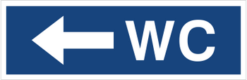 Znak wc w lewo na Folii Samoprzylepnej (823-33)