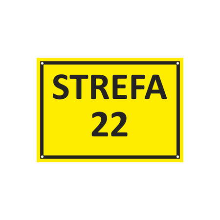 Znak strefa zagrożenia wybuchem - STREFA 22 z polipropylenu kanalikowego (TN407)