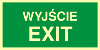 Znak wyjście exit (AC001)