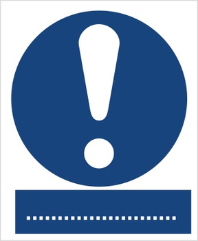 Znak ogólny znak nakazu na płycie PCV (401)