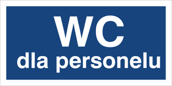 Znak wc dla personelu na płycie PCV (823-03)