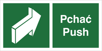 Znak pchać push (poziomy) (817-06) Techem