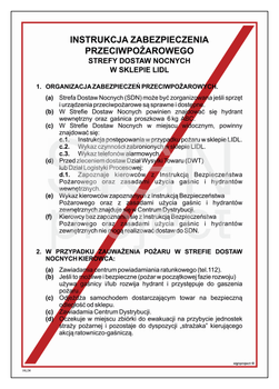 Instrukcja Lidl - Instrukcja Zabezpieczenia Przeciwpożarowego Strefy Dostaw Nocnych w Sklepach (IAL04)