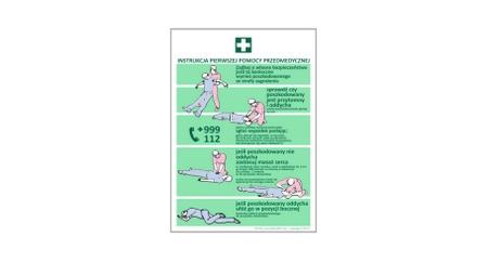 Znak Instrukcja Pierwszej pomocy przedmedycznej- graficzna (IN014)