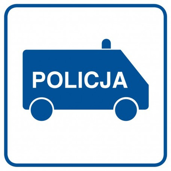 Znak policja na Folii Samoprzylepnej (RA082)