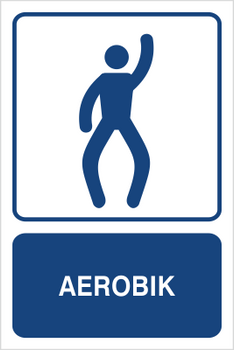 Znak aerobik na płycie PCV (823-162)