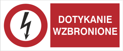 Znak Dotykanie wzbronione na płycie PCV (630-10b)