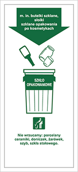 Znak szkło opakowaniowe na Folii Samoprzylepnej (857-40)