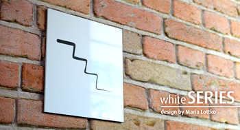 Znak Schody whiteSERIES