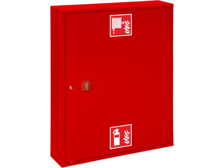 Hydrant wewnętrzny zawieszany smukły DN25 z miejscem na gaśnicę pod spodem - BOXMET