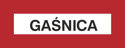 Znak gaśnica na płycie PCV (231-09)