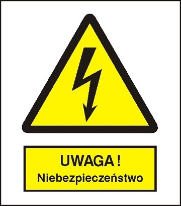 Znak uwaga niebezpieczeństwo na Folii Samoprzylepnej (307-01)