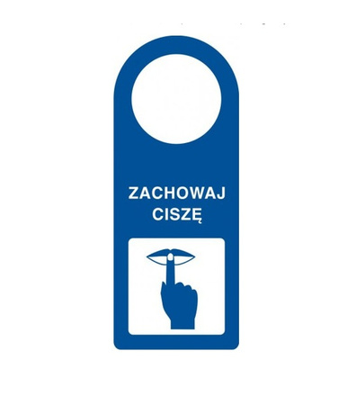 Zawieszka - Zachowaj ciszę na płycie PCV (TC002)