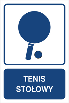Znak tenis stołowy na Folii Samoprzylepnej (823-152)