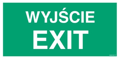 Znak wyjście exit (AC001) Signproject