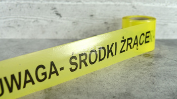 Taśma ostrzegawcza ŚRODKI ŻRĄCE 80mm/100 m