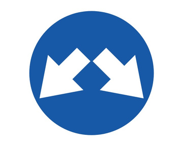 Znak nakazu METALOWY (C11) Nakaz jazdy z prawej lub lewej strony znaku