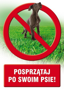 Znak posprzątaj po swoim psie (PC400)