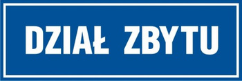 Znak Dział zbytu (PB039)