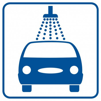 Znak Myjnia na Folii Samoprzylepnej (SB010)