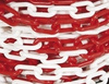 Łańcuch biało czerwony plastikowy 0,95 m z haczykiem do zawieszenia