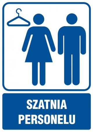 Znak szatnia na płycie PCV (RB015)