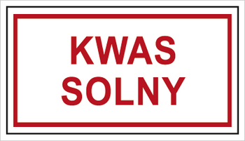 Znak kwas solny na Folii Samoprzylepnej (815-01)