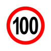 Nalepka limit prędkości 100 km/h (klasa 2)