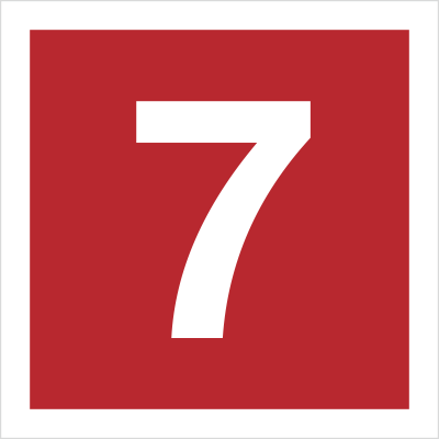 Znak cyfra 7 na Folii Samoprzylepnej (808-15)